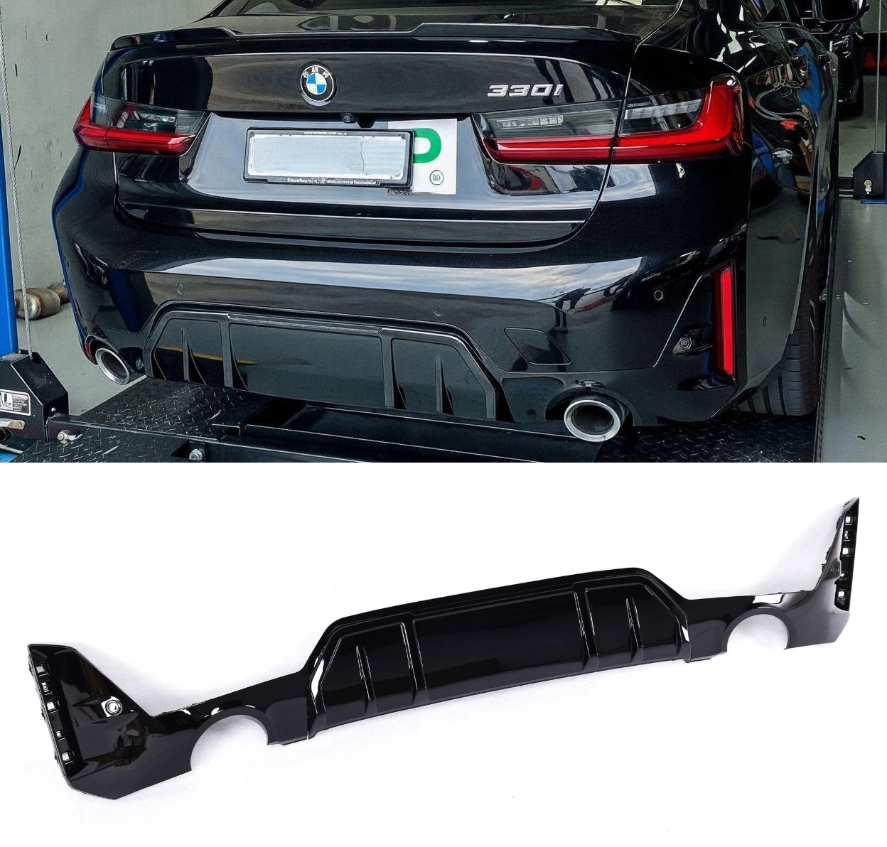 Difuzér Zadního Nárazníku pro Bmw G20 G21 M Sport LCI Polift M3 Look