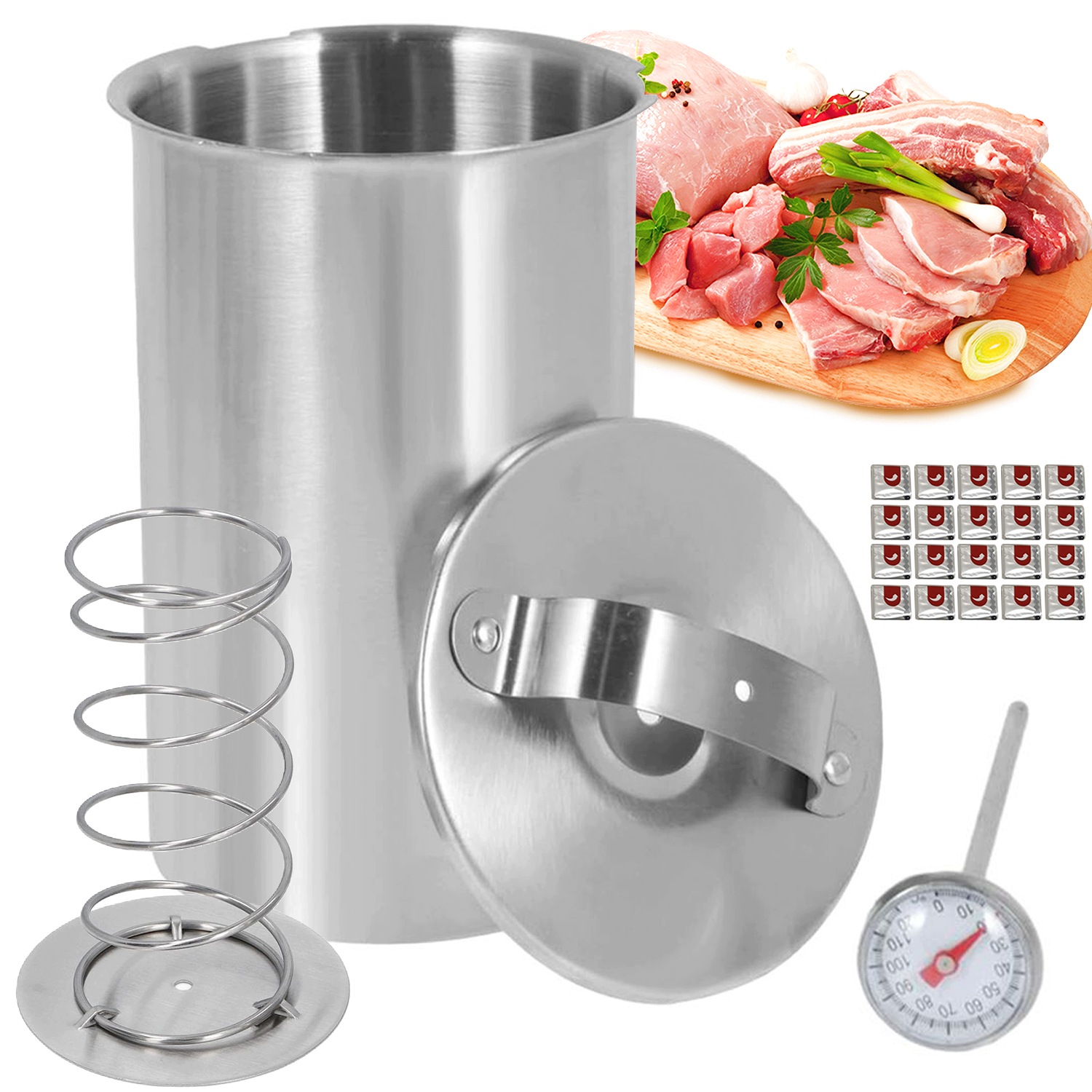 Sada Šunkovar 1,2 Kg Teploměr 20 X Sáčky Na Výrobu Lahůdkových Uzenin