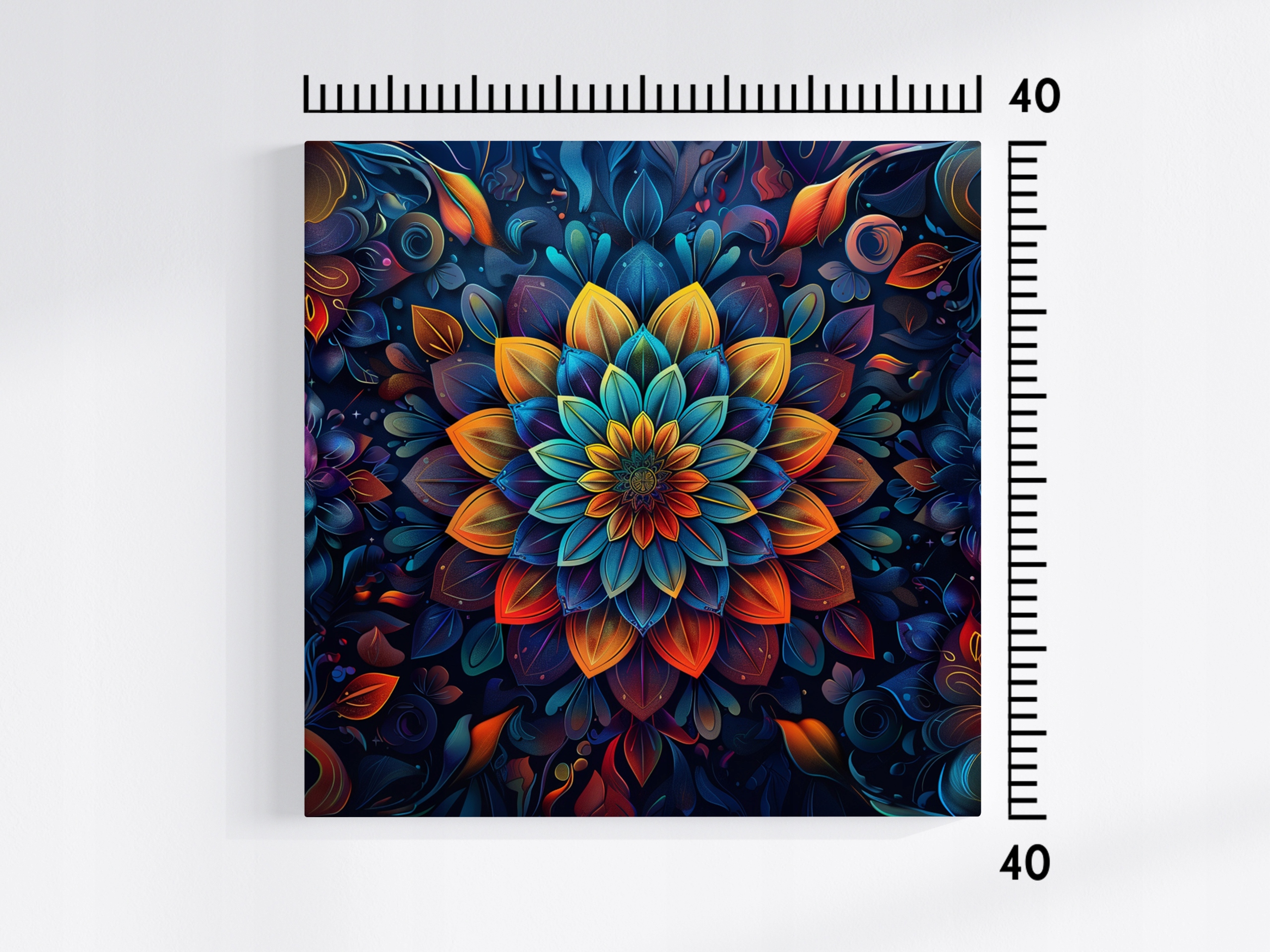 Obraz Na Plátně Canvas Mandala Květina Abstraktní Barevná Grafika 60x60