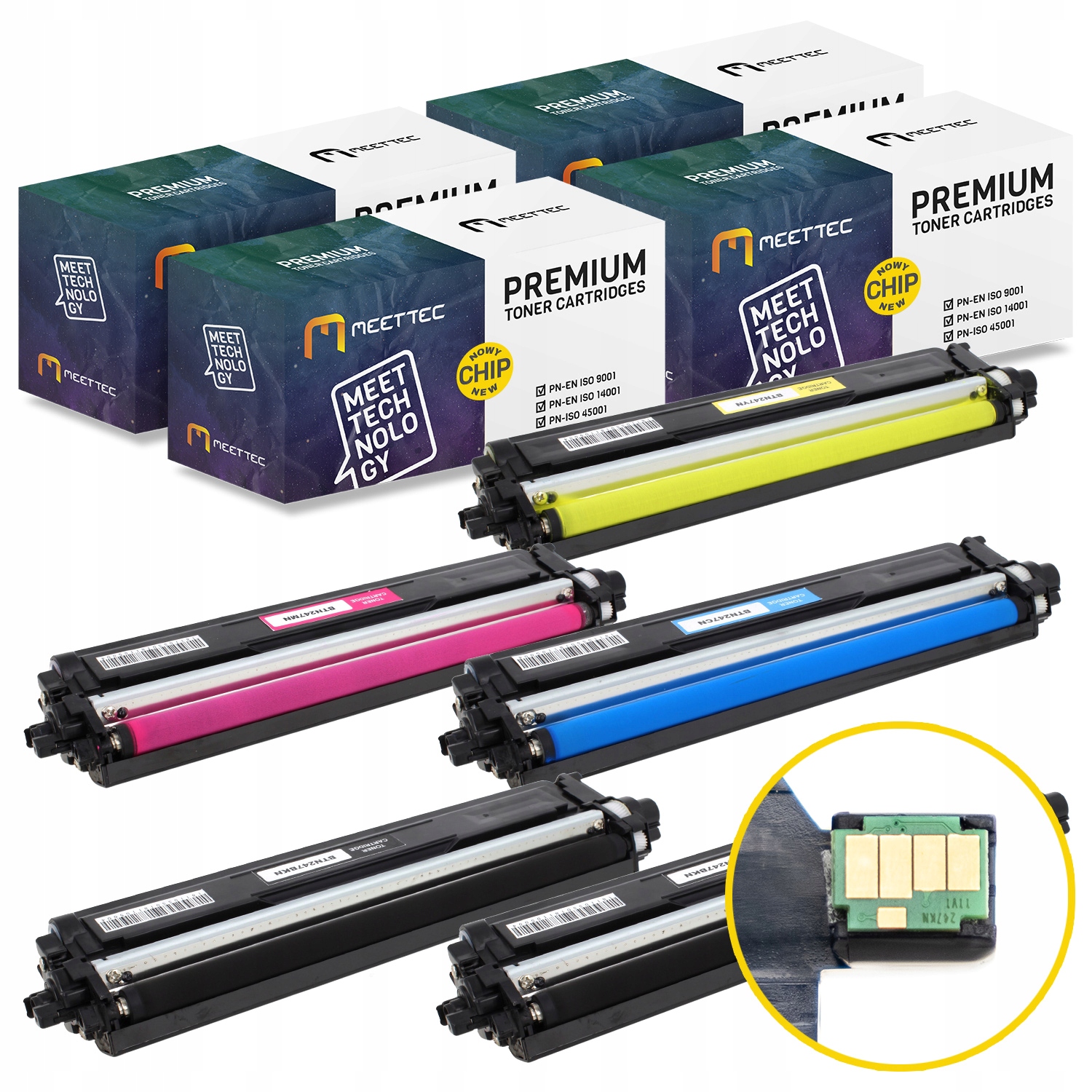 

5pak Cmyk XL TN247 TN243 do Brother DCP-L3510CDW
