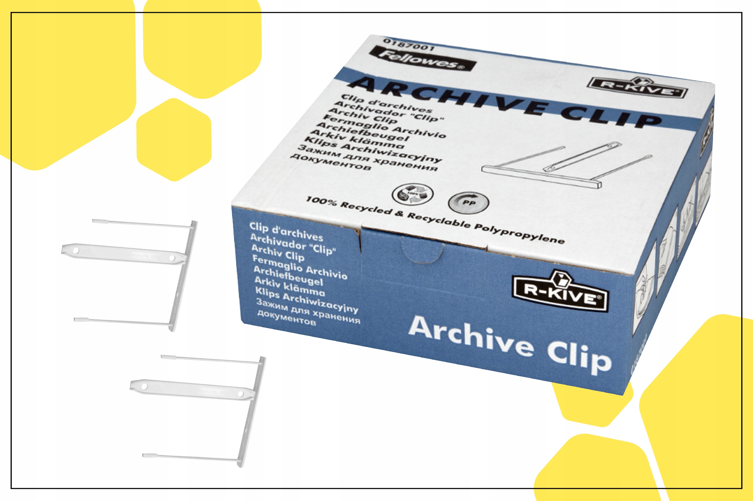 KLIPSY ARCHIWIZACYJNE FELLOWES 50 SZT. Kod producenta 0187001