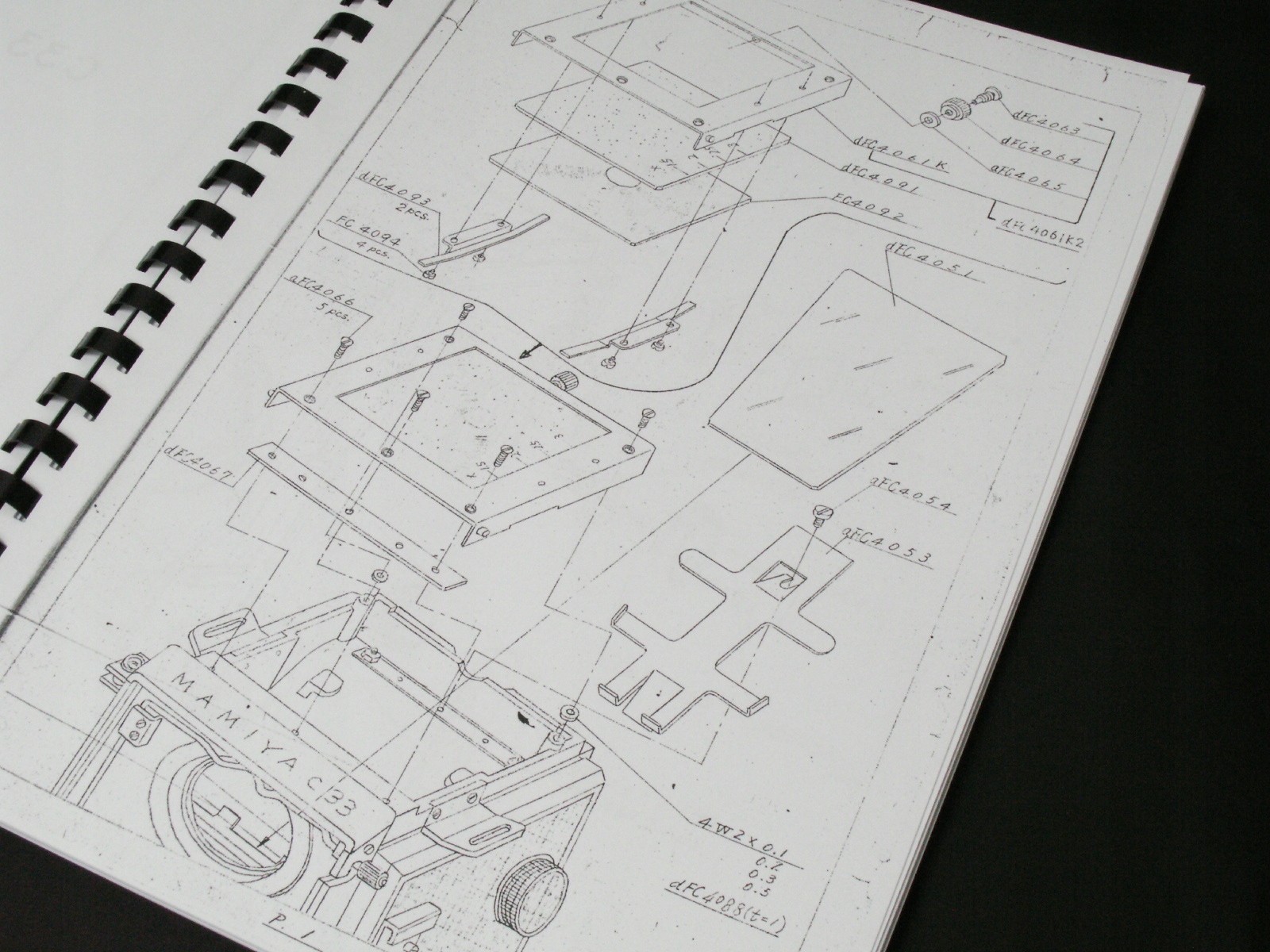SERWISÓWKA Mamiya C33 Service Manual UNIKAT! Model Mamiya C33