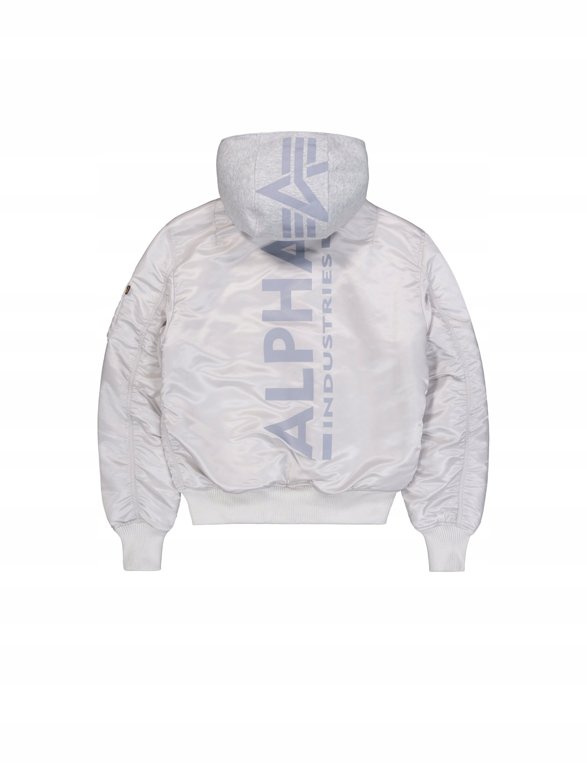 Kurtka Alpha Industries MA-1 Zip Hood Backprint pastel grey M