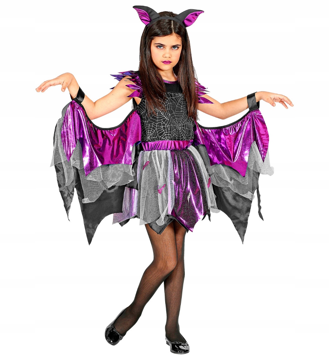 Strój Nietoperza Sukienka Przebranie Na Halloween Kostium Nietoperz 140