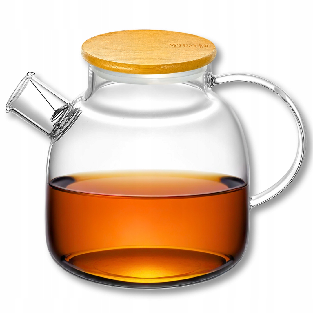 Skleněná konvice na čaj s louhovacím sítkem a víkem, 1,2 l, Wilmax