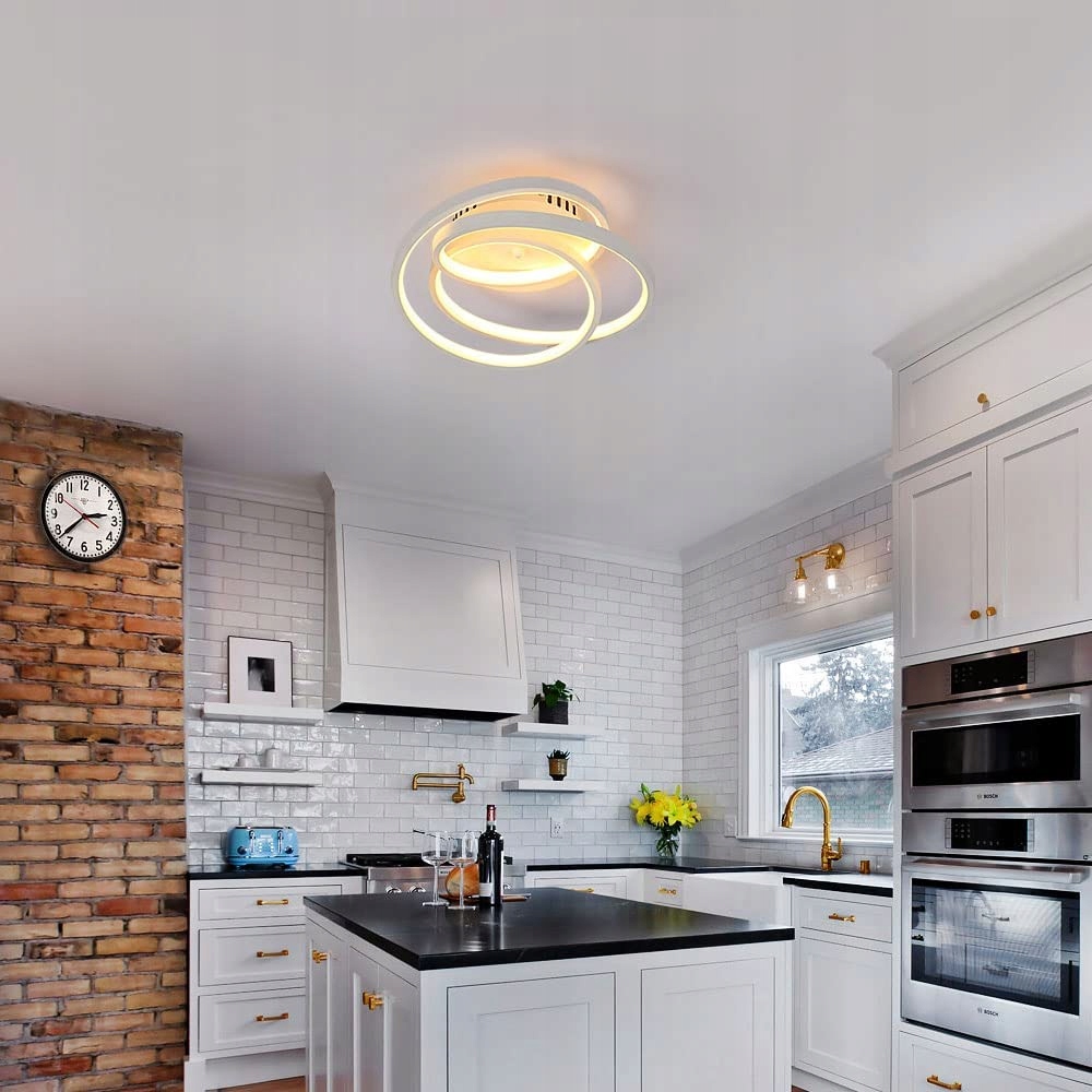 LAMPA SUFITOWA LED NOWOCZESNA CIEPŁA BIEL 3000 K Kolor biały