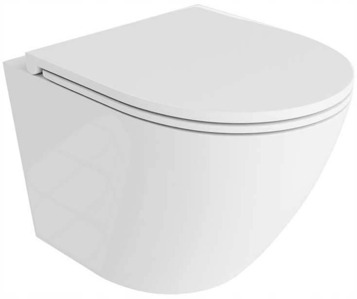 Wc sedátko záchodové Lavita Lio Slim bílé, pomalu padající, duroplast