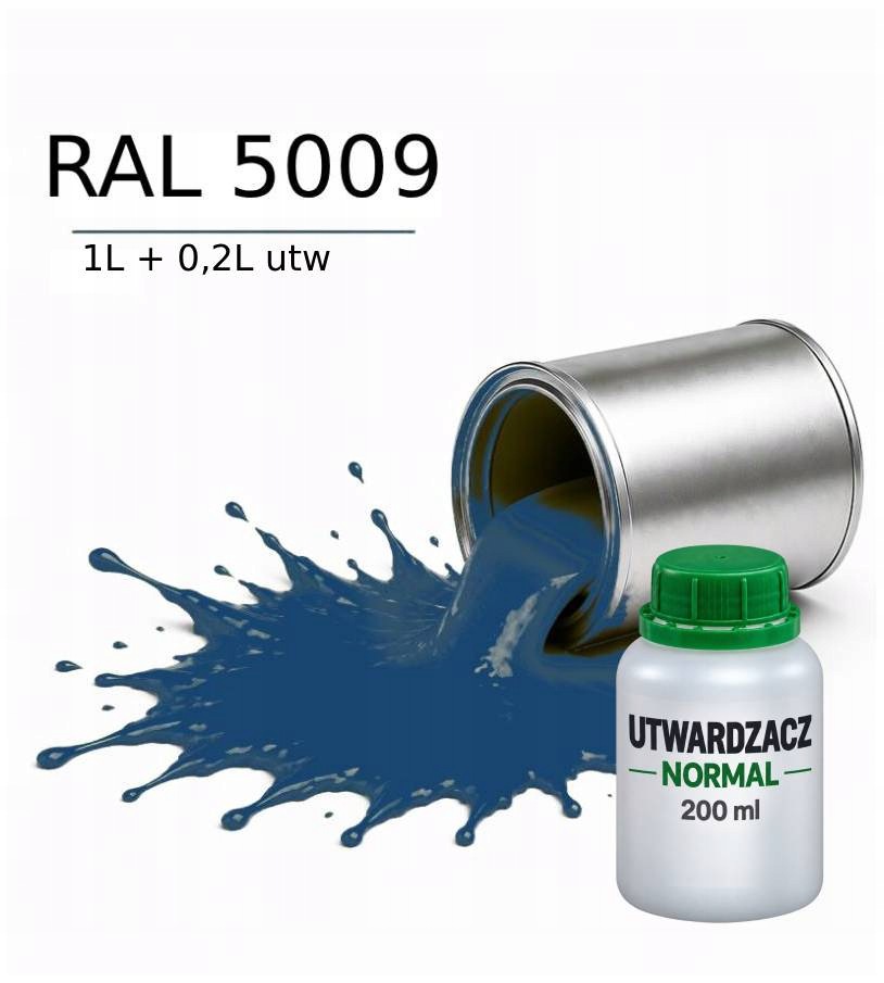Valspar Ral 5009 Barva Dtm Základní Nátěr Polyuretanová 2K Polomat 1L Utw. 0