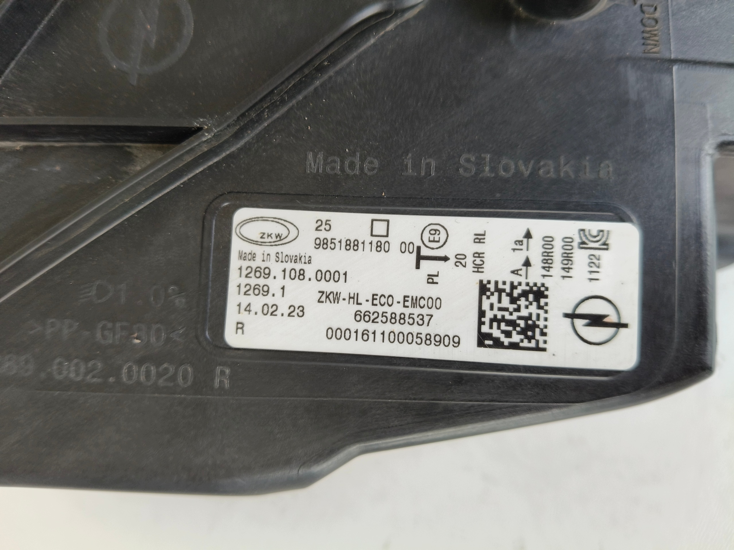 light right REFLEKTOR OPEL ASTRA VI L 6 22- FULL LED