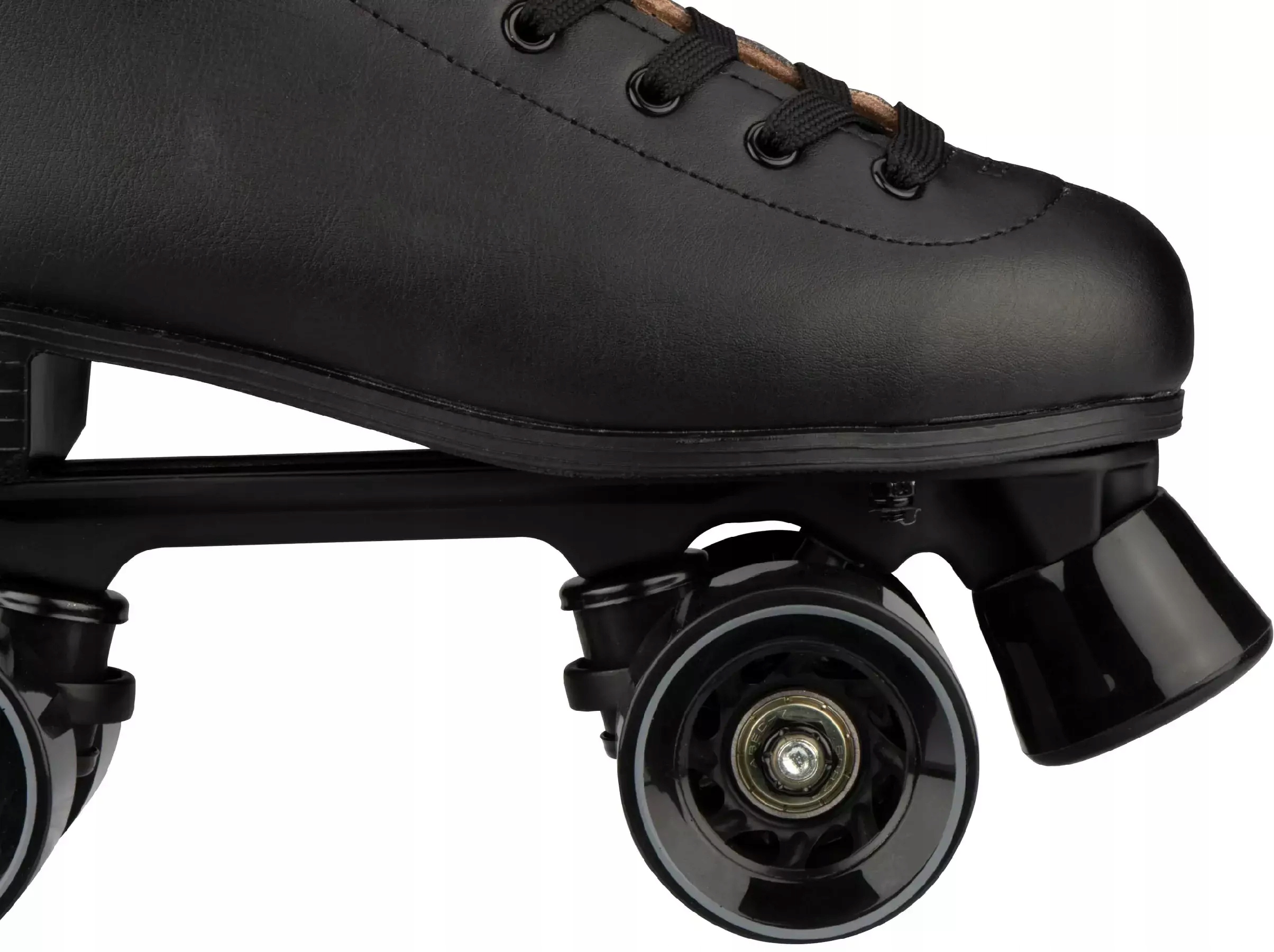 Wrotki damskie skórzane figurowe czarne klasyczne NIJDAM 40 Liczba kół 4