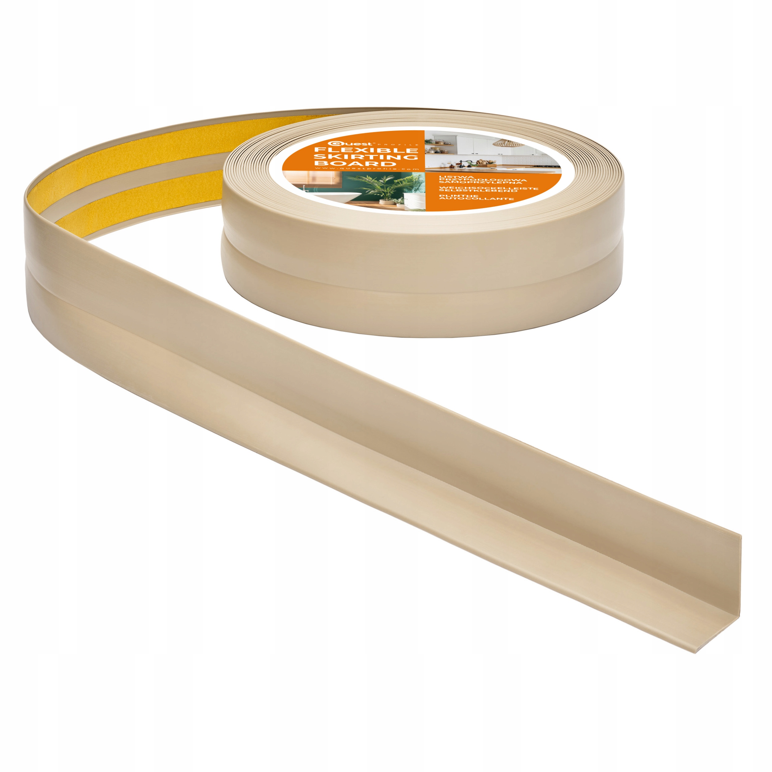 Dokončovací lišta – samolepicí béžová Pvc 18/18 15 m