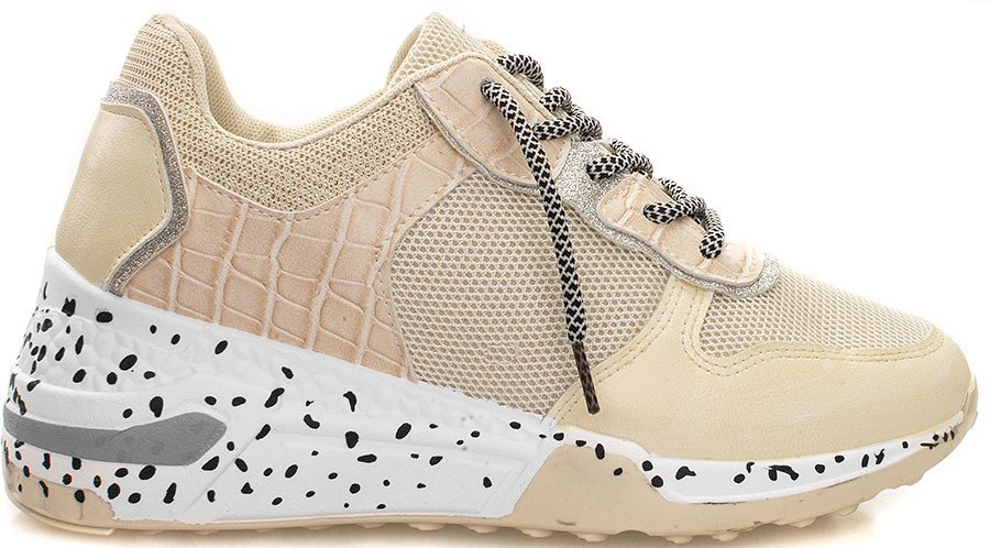 

4585 Beżowe Trampki Sneakersy Gruba Podeszwa 37