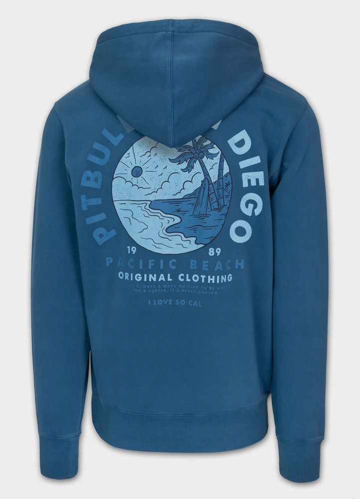 Pánská Rozepínací mikina s kapucí Pitbull Bavlněná Washed Planet Surf