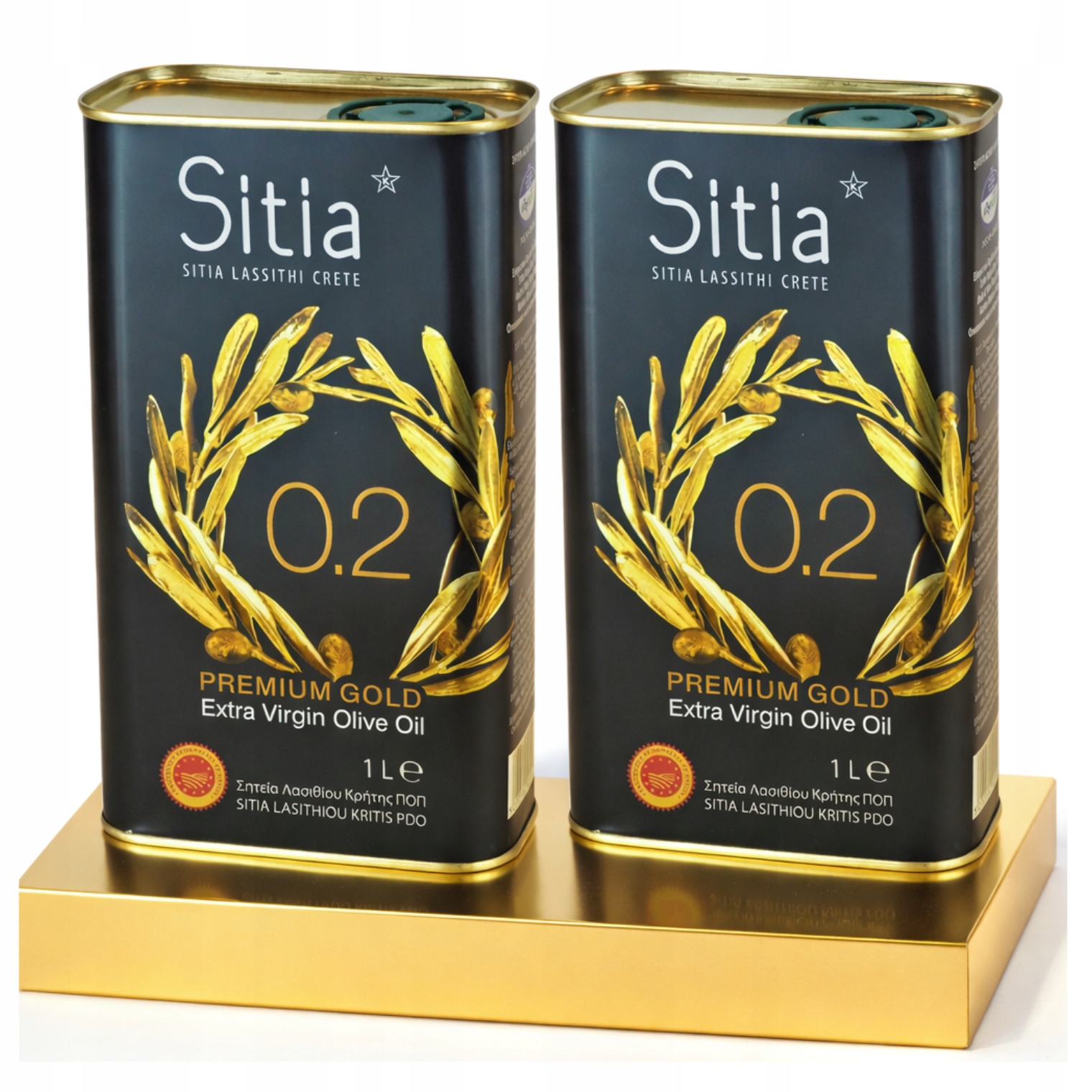 Grecka Oliwa Z Oliwek Premium Extra Virgin Sitia 0,2% zestaw 2x 1L do 01.28