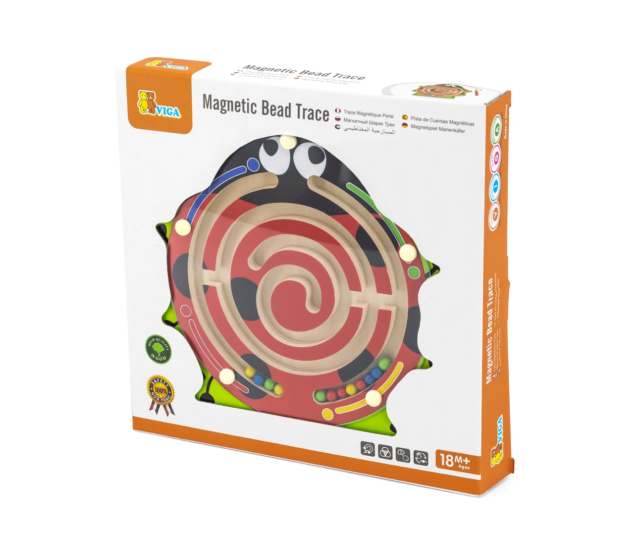 Viga 59964 Labirynt magnetyczny - biedronka Materiał drewno