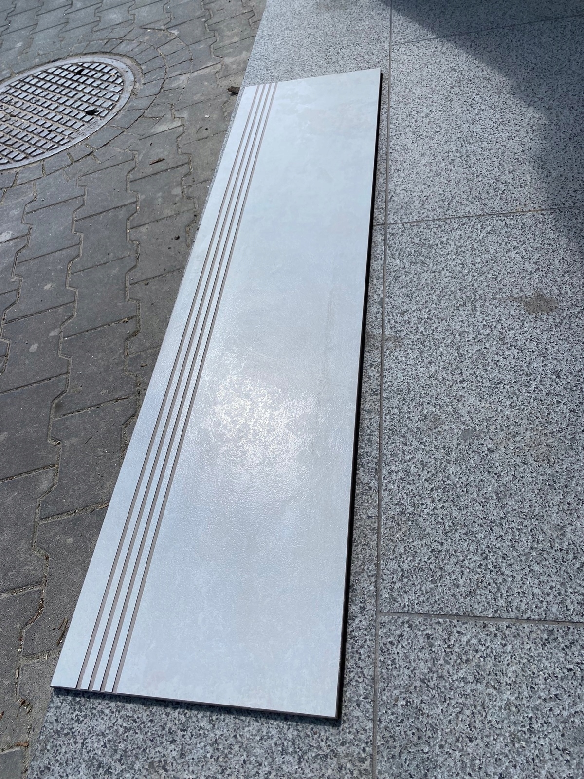 Gres stopnica schody light grey lappato 30x120 Marka Home Design