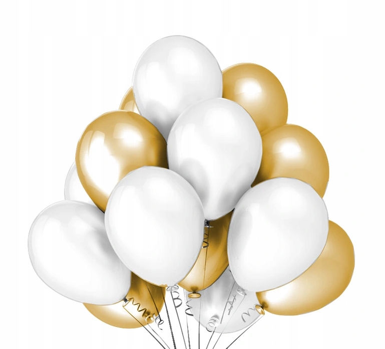 

Balony Białe i Złote na Ślub i Wesele Mix 50szt