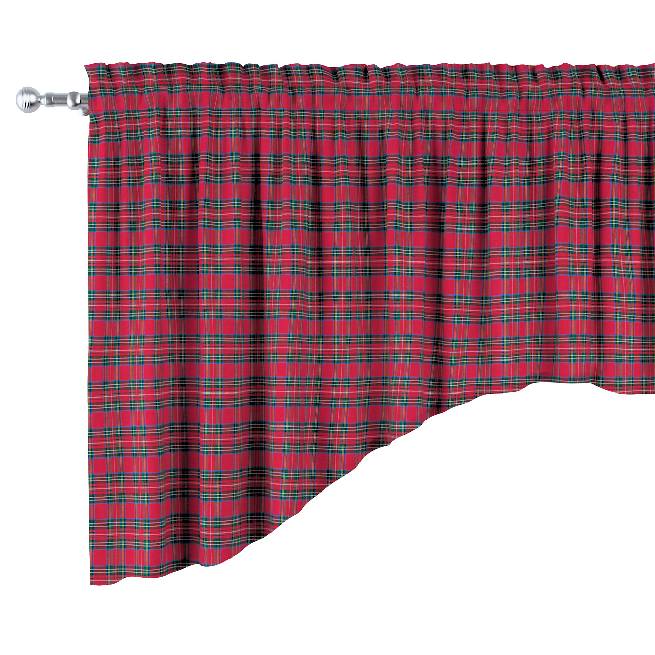 Lambrekýn oblouk 250x75 cm červený