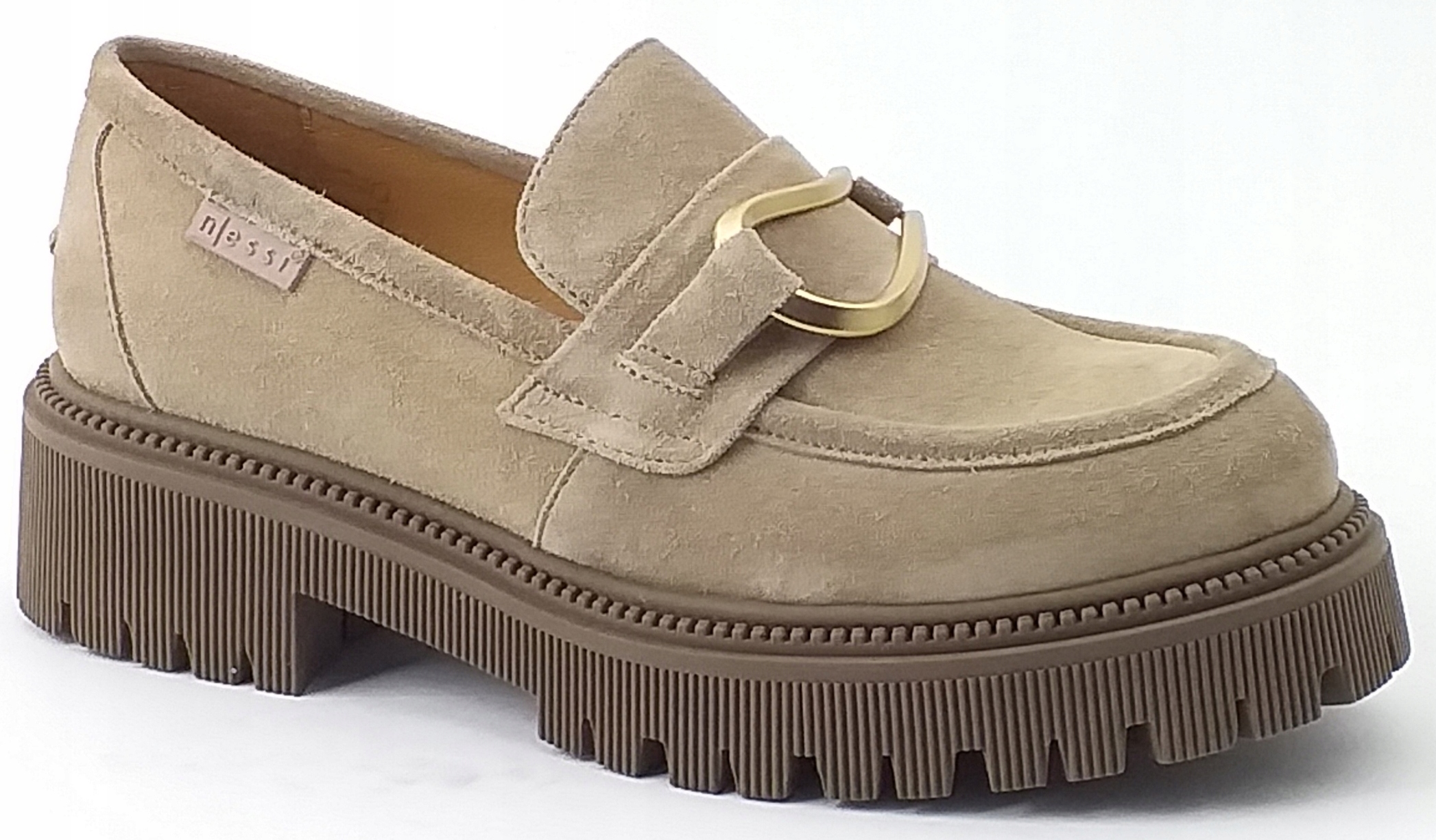 NESSI 22341 PÓŁBUTY DAMSKIE MOKASYNY SKÓRZANE 40