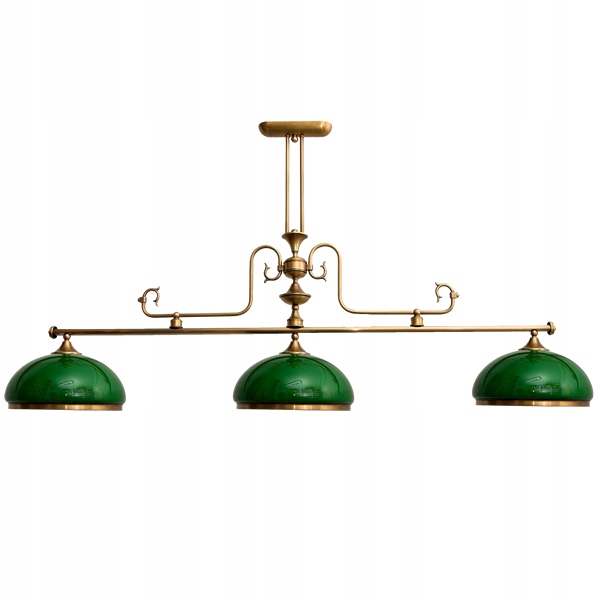 Biliardová lampa, mosadzný luster, lampa nad stôl