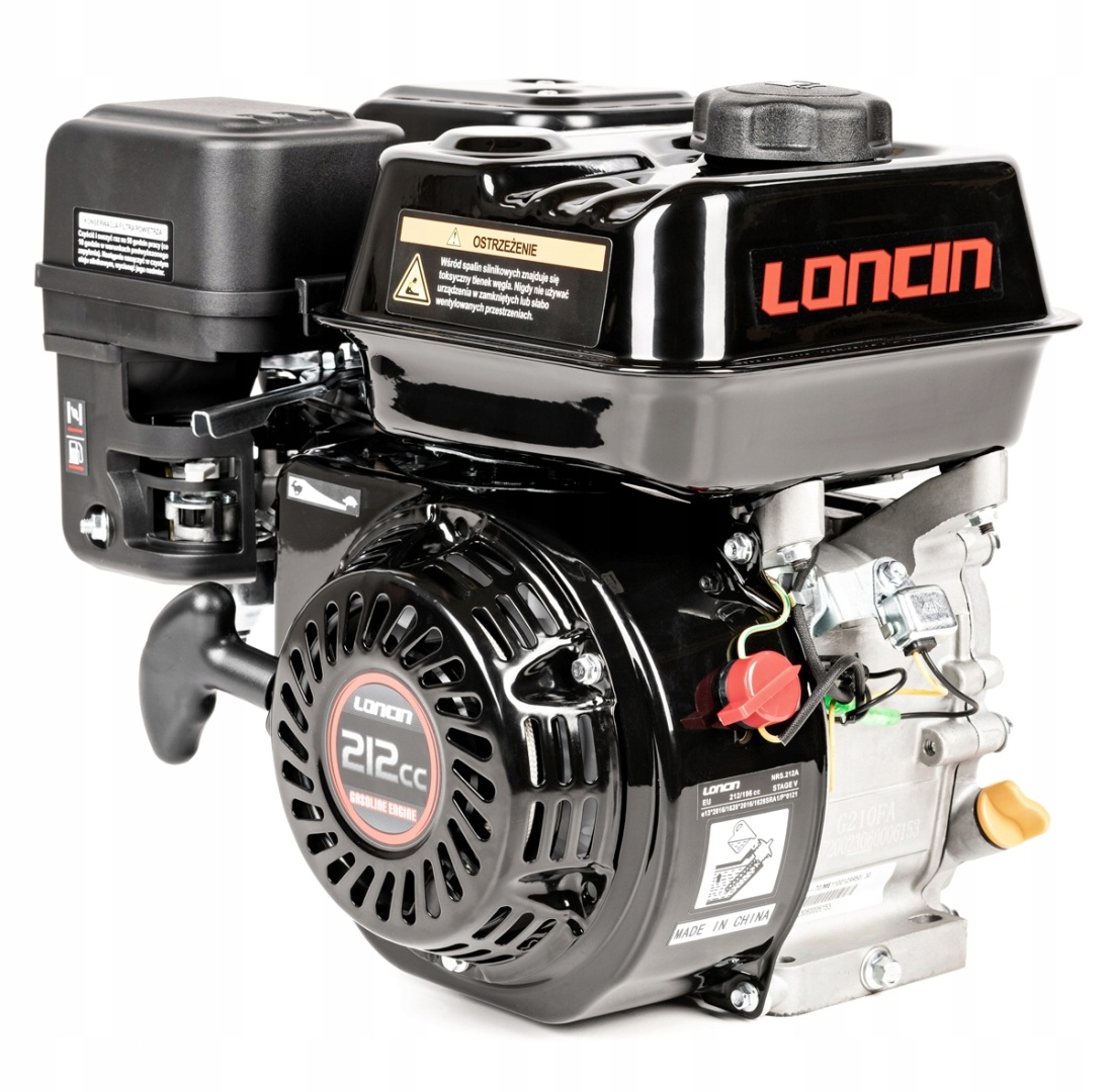 Motor Loncin G210FA-A horizontální hřídel 20 mm 52 mm 6 koní 212 cm3 20,00 mm