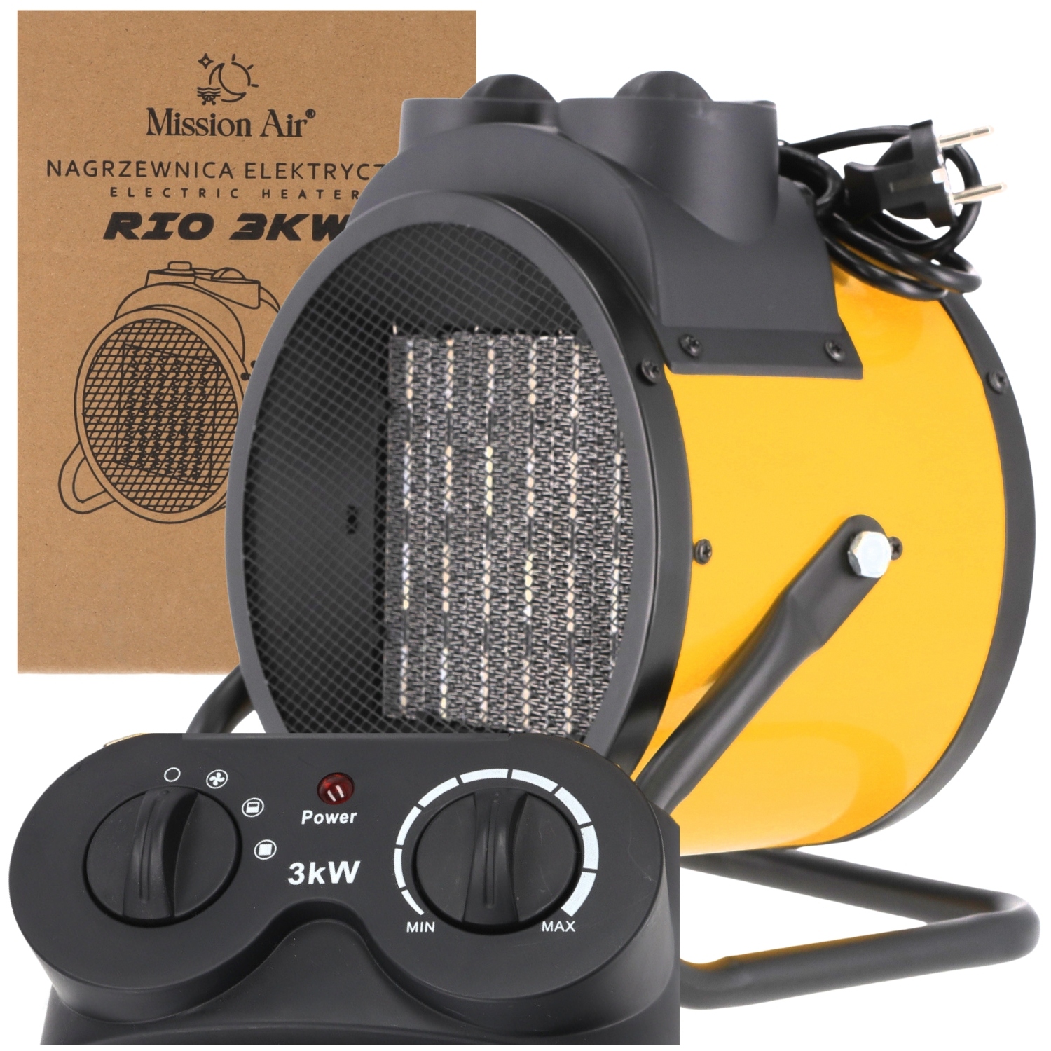 Elektrický ohřívač Dmychadlo Ohřívač Farelka 3 kW Termostat 3000w 230v