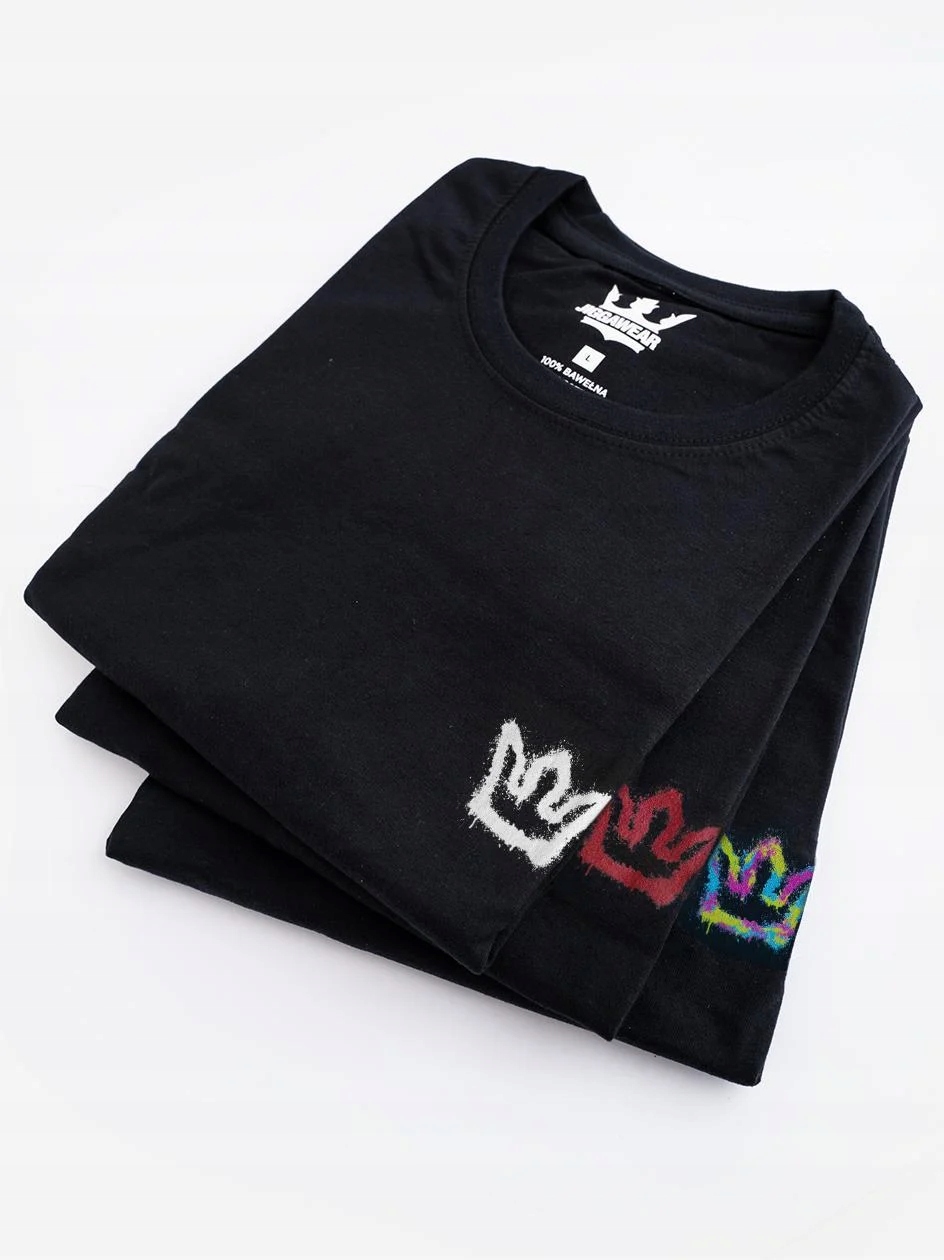 Tričko Sada 3 Kusů Pánská Bavlněná Trička Jigga Spray Černá L