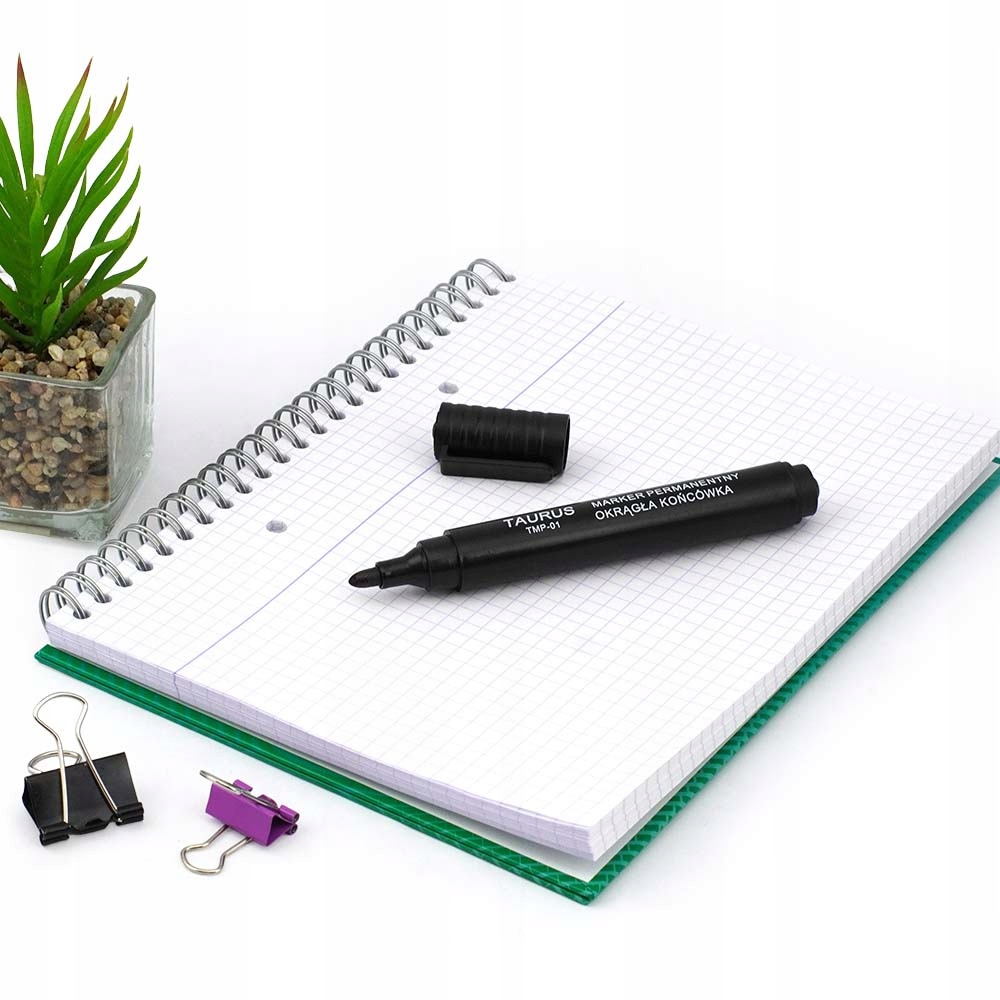 MARKER PERMANENTNY PISAK OKRĄGŁY 12szt 4 KOLORY Marka Taurus