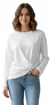 Bavlněná Halenka Se Zavazovacím Poutkem Casual My Dream ITALY-bílá Nová Kolekce