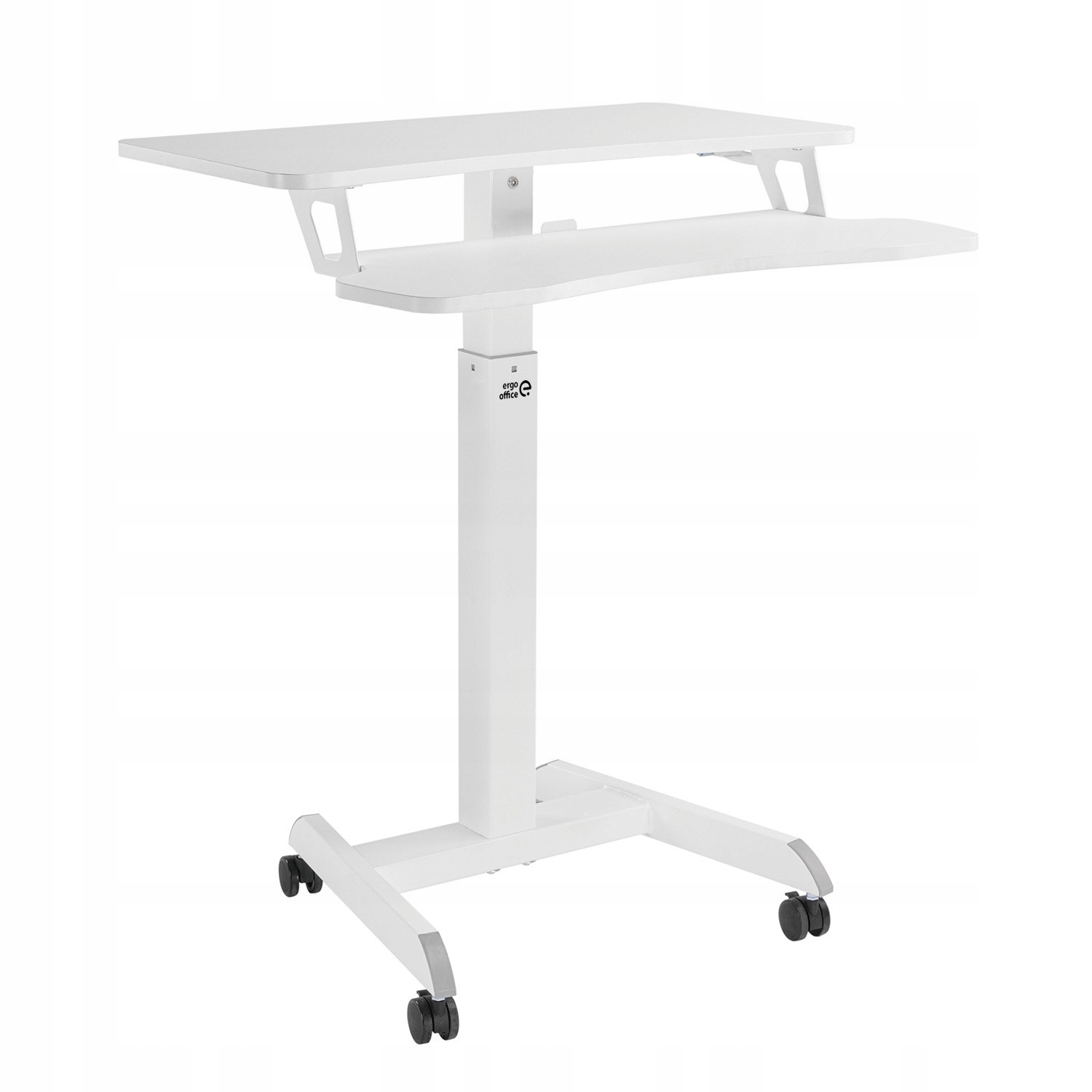 Mobilna stacja robocza Ergo Office ER-444W Biurko regulacja wysokości białe