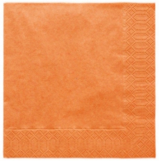 SERWETKI 20 Sztuk 33x33CM WESELE KOMUNIA POMARAŃCZ
