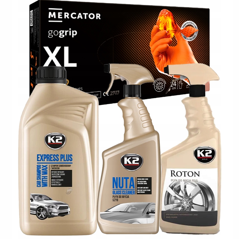 K2 Szampon samochodowy Express Plus z woskiem 1L Płyn do mycia Felg Roton