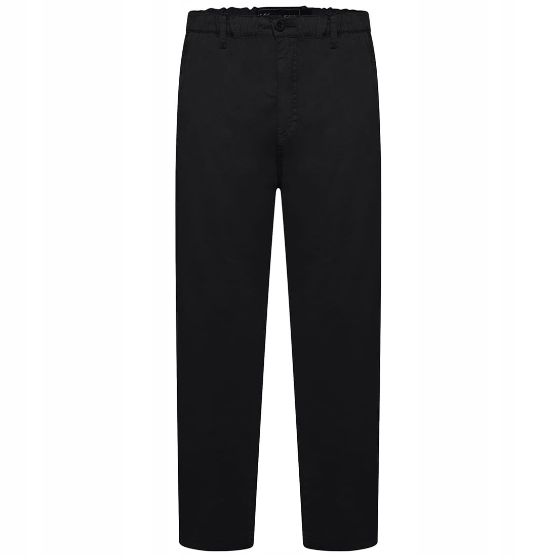 Spodnie Męskie z Gumą Czarne Wysoki Stan Kam Duże Rozmiary 4XL