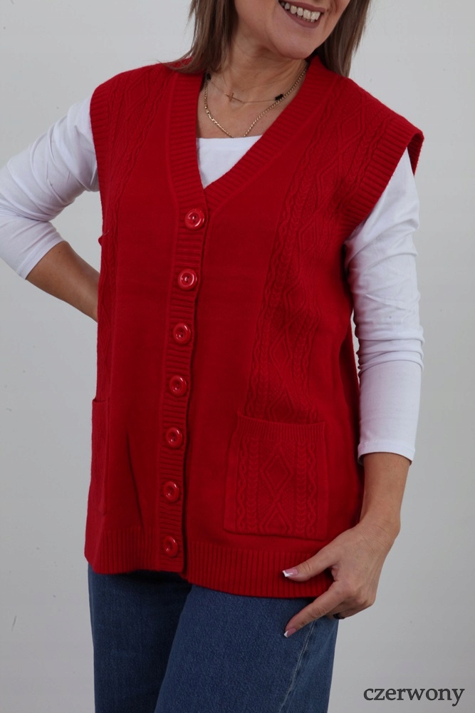 SERDAK SWETER ROZPINANA KAMIZELKA GUZIKI KOLORY M/L Marka inna