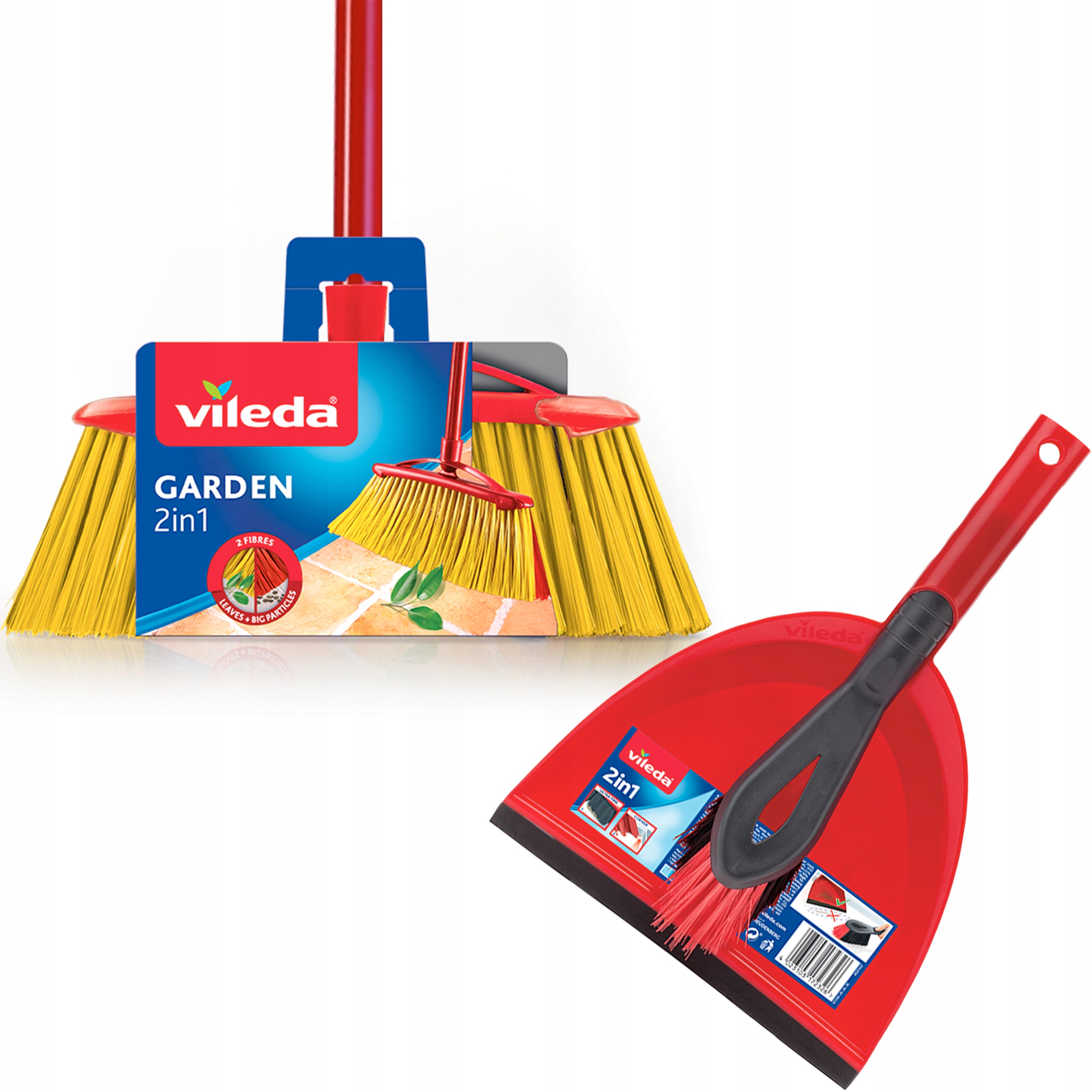 

Vileda Szczotka miotła zew. 2w1 z kijem Szufelka