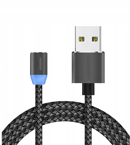 

Kabel magnetyczny prosty bez adapterów 1m Czarn