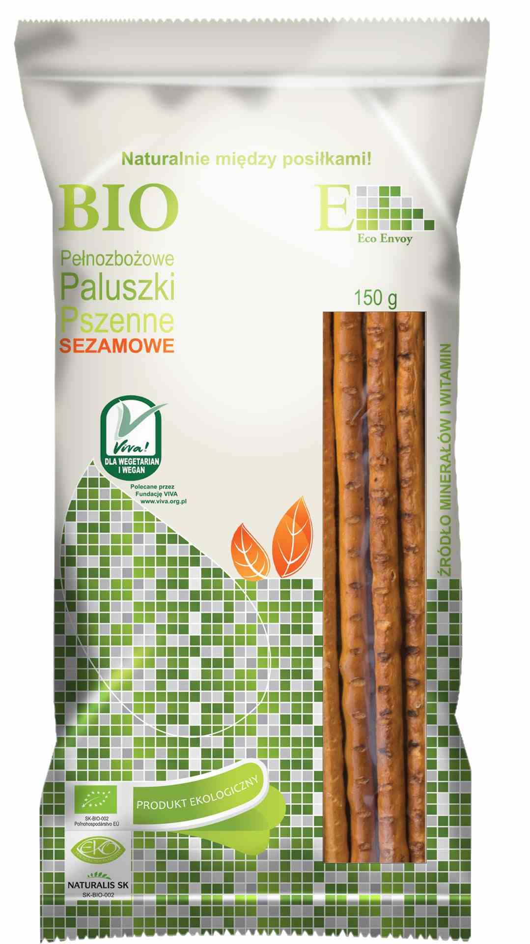 Levně 4x Envoy Tyčinky s Bio sezamem 150 g
