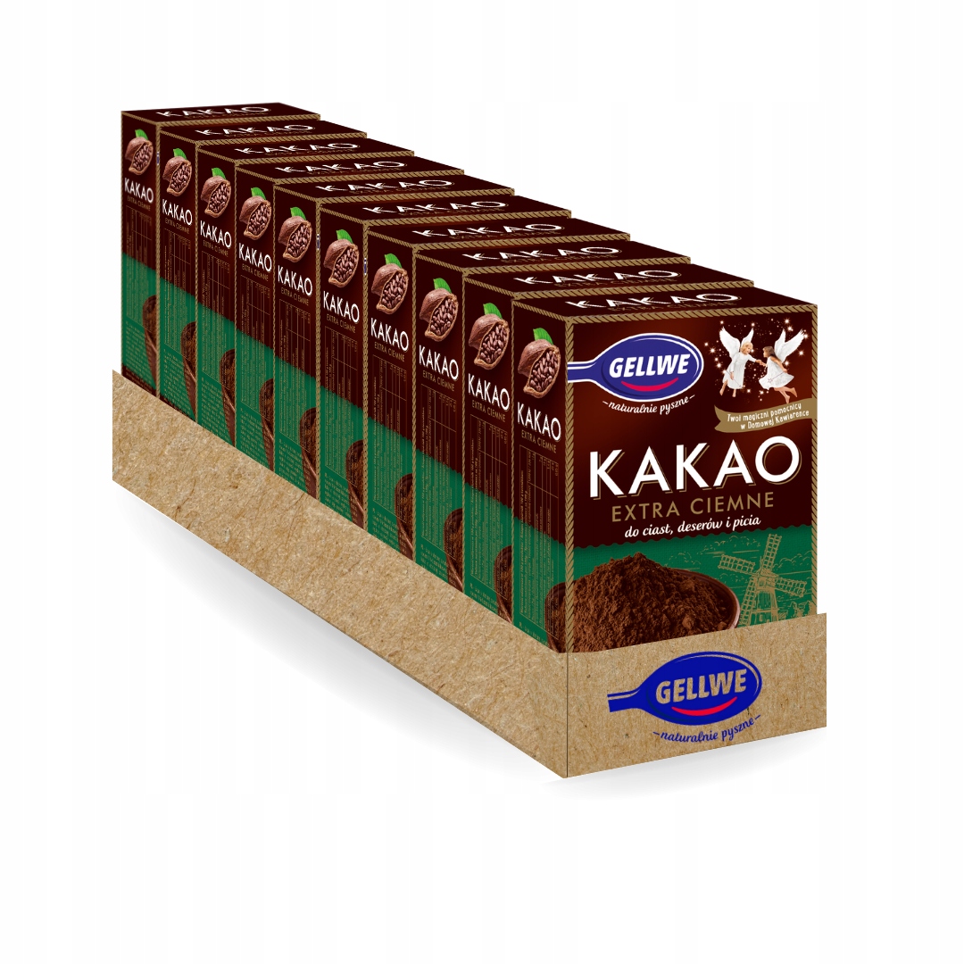 Levně Gellwe Kakao extra tmavé 80 g x 10 kusů