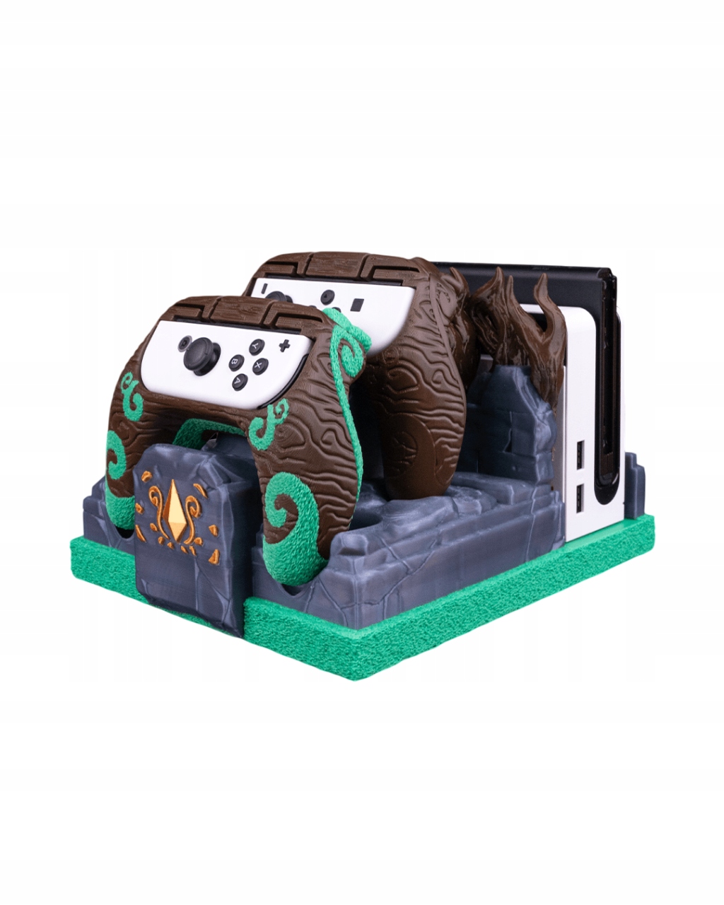 Omszała Kapliczka Stojan Docka 2x Držák Lesní Kůra na 1 Kontroler (Zesta