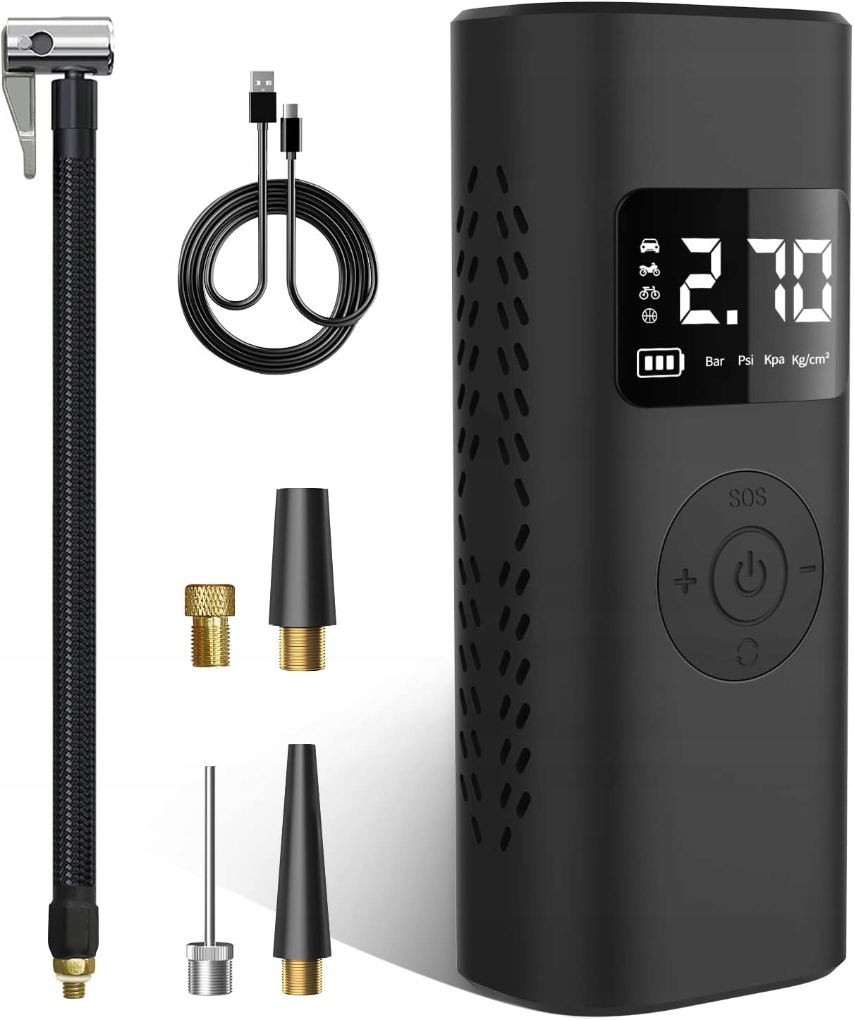 KOMPRESOR POMPKA DO OPON AWESAFE INFLATOR BEZPRZEWODOWY MOCNY +AKCESORIA