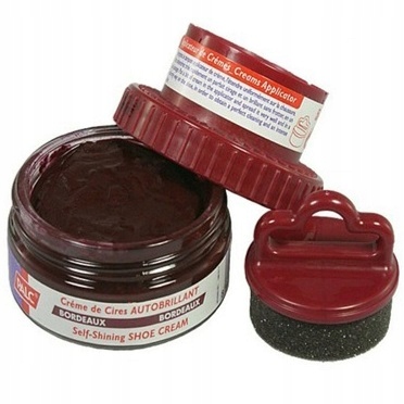 PASTA DO BUTÓW BORDOWA WOSKOWA KREM PALC + GĄBKA Marka inna