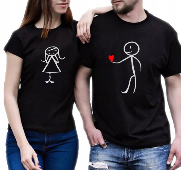 L KOSZULKA NA WALENTYNKI DLA PAR NA PREZENT w.35