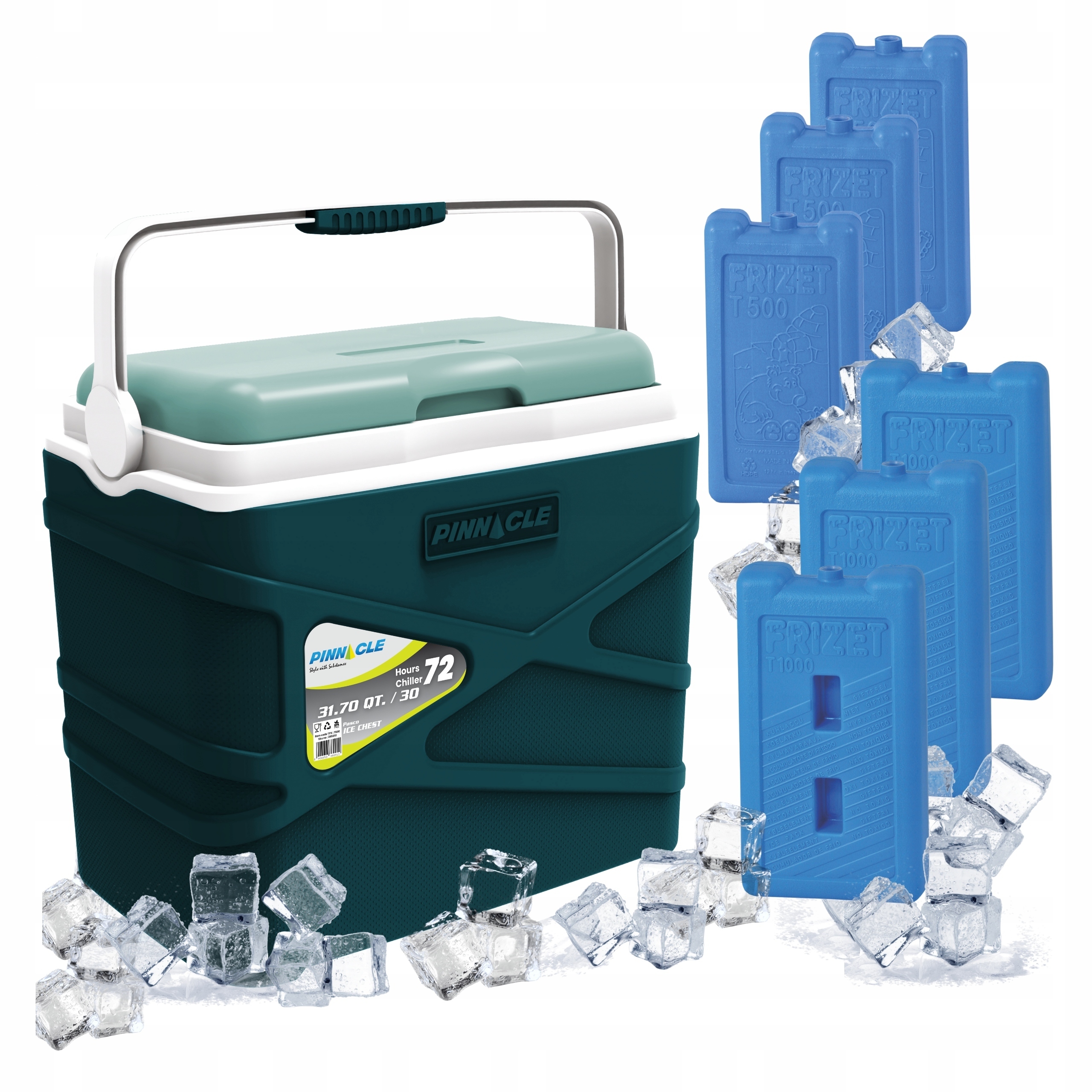 Přenosná turistická lednička 30 l Pinnacle Velká do auta 6 náplní