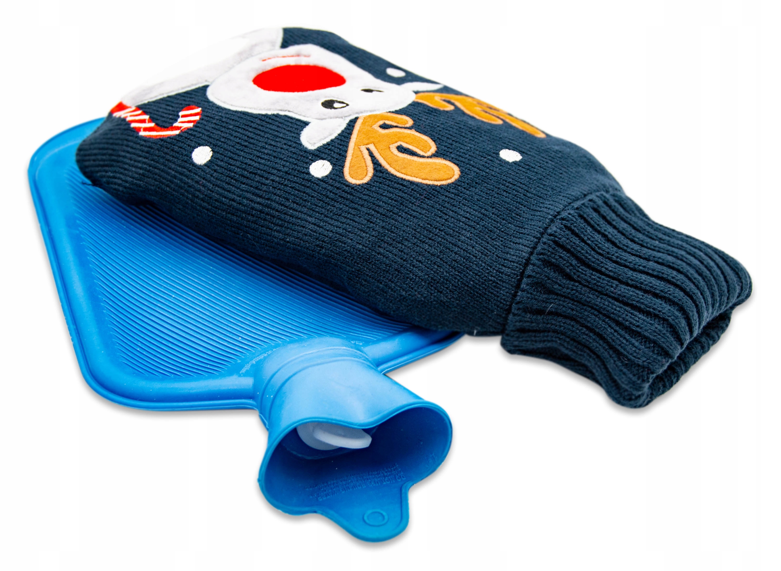 Termofor gumowy w sweterku na wodę ciepłą zimną 2 L Pojemność 2 l