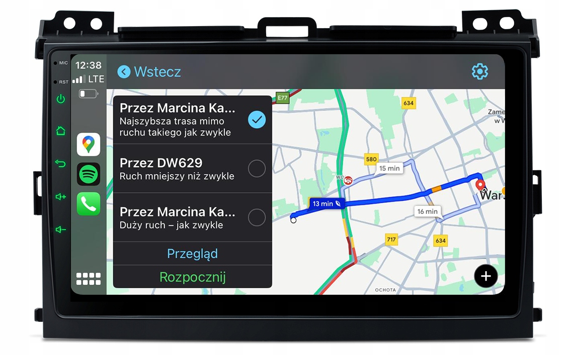 Toyota Land Cruiser Prado Android Carplay Rádio Navigace 8GB/128GB Dsp