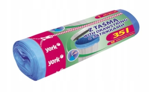 

Yor, Worki na śmieci z taśmą 35L, 15 sztuk