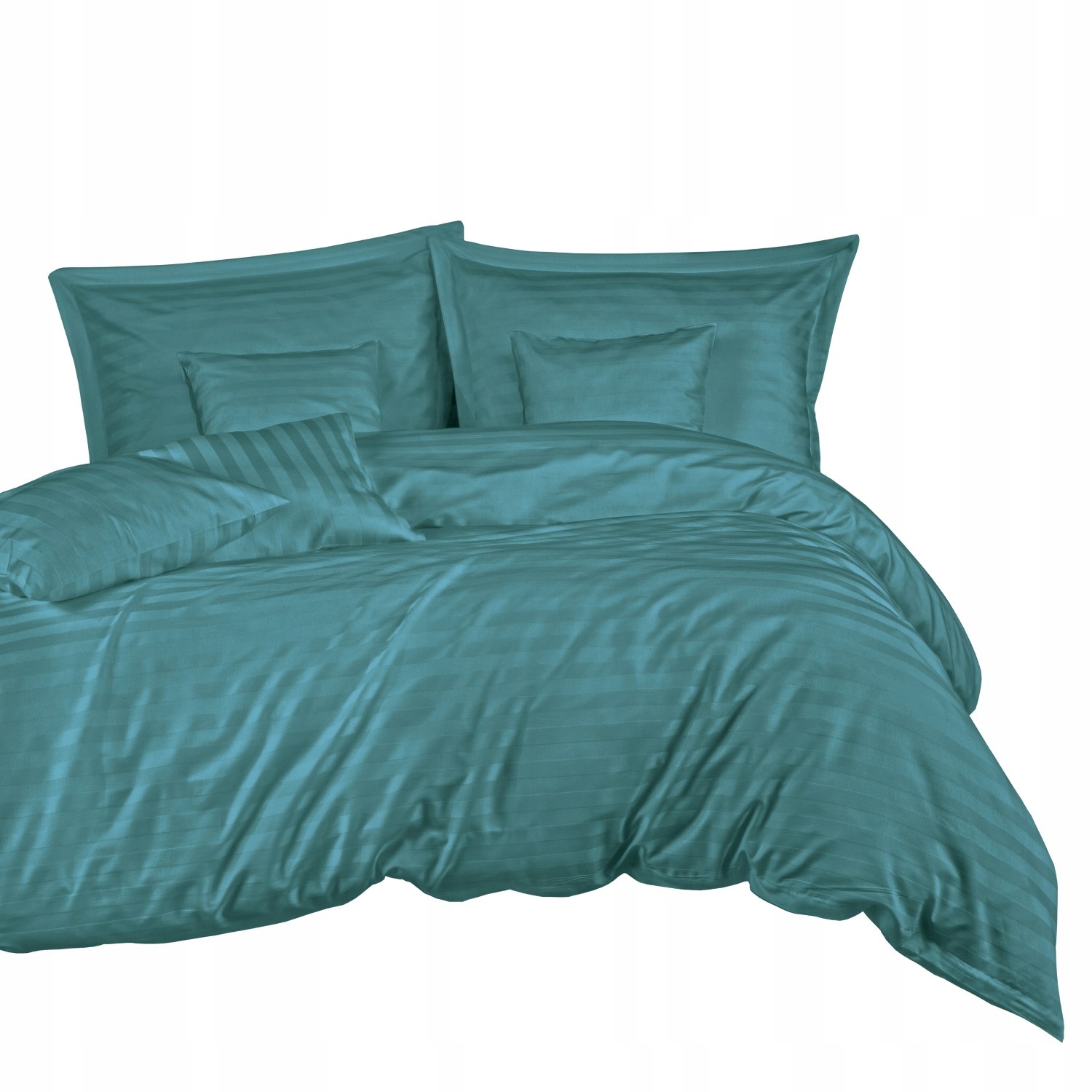 Posteľná Bielizeň bambusovo-bavlnená saténová Stripe Sea Turquoise 180x200 Darymex