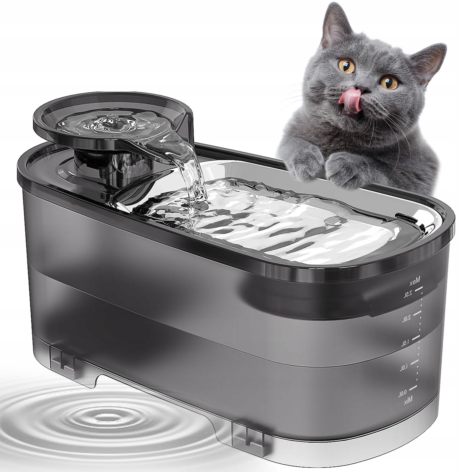 Levně Automatická Fontána Napáječka Pro Kočky A Psy 2500 ML Tichý Filtr