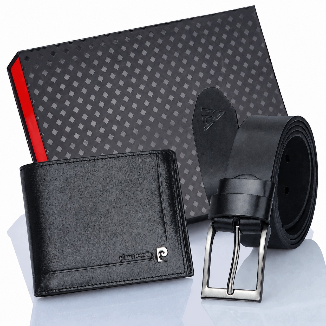 Kožený Opasek pro muže Arius 105 cm peněženka Pierre Cardin Rfid Dárek