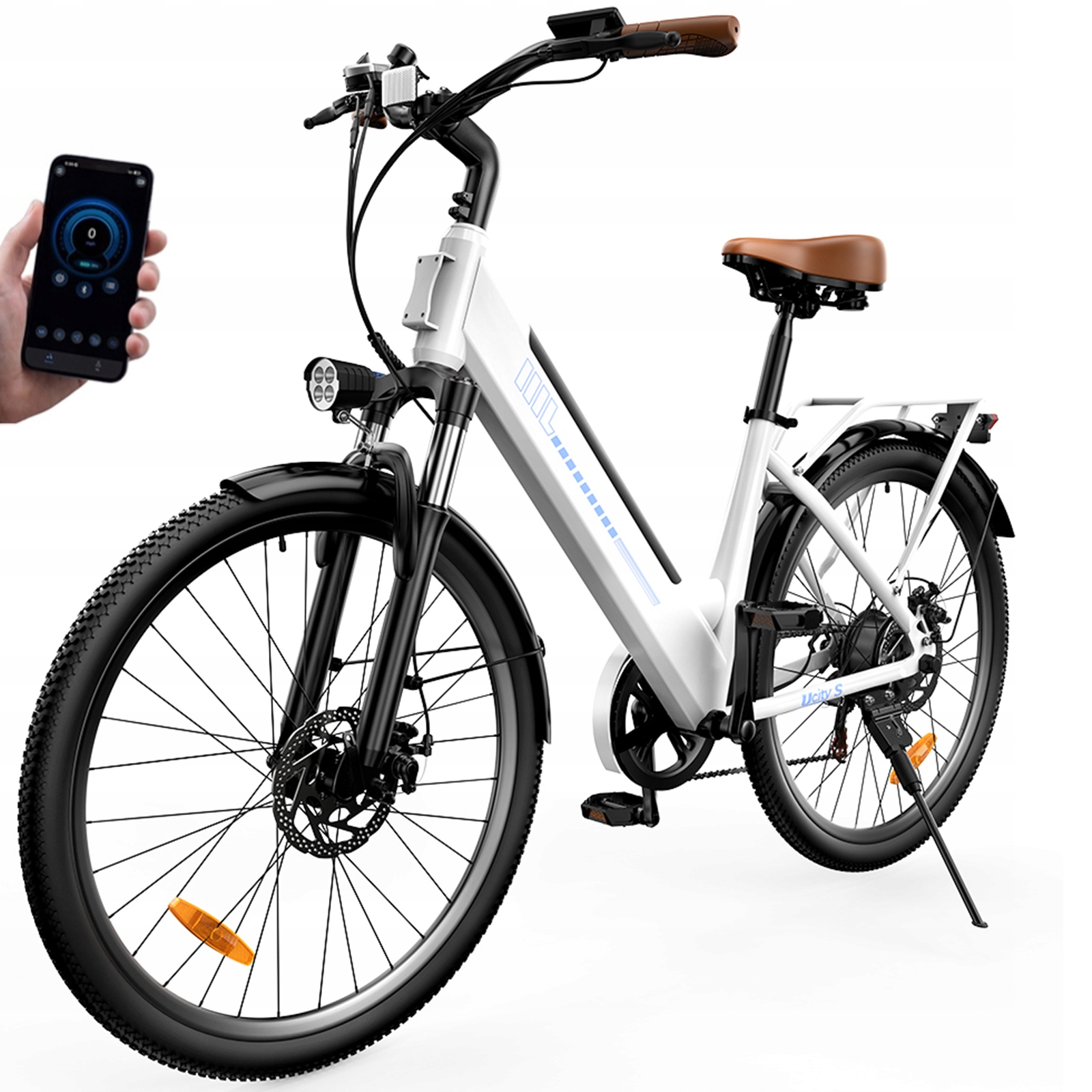 26"Miejski dojeżdżający do pracy rower elektryczny Iscooter ucitys 250W 36V13Ah 80KM 25KM/H+APP
